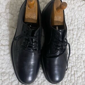 Faconnable Black Oxfords Polished Leather Sophisticated Style